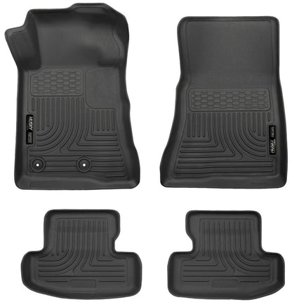 Husky Liners WeatherBeater Black Front & Second Seat Floor Liner for 2015 - 2022 Ford Mustang | hsl99371 - JDMuscleSPK4360677