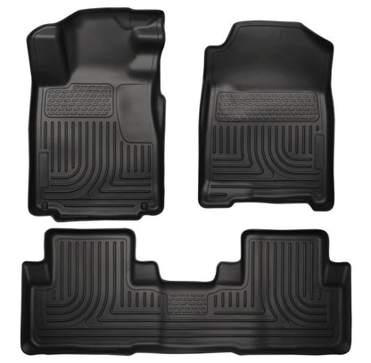 Husky Liners WeatherBeater Combo Floor Liners for 2010 - 2013 Ford Mustang, Black | hsl98371 - JDMuscleSPK277479
