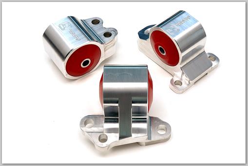 Innovative Mounts [92-95 Civic] B/D Series Aluminum Mounts with 75A Bushings (3-Bolt) - Silver
