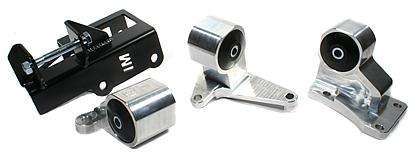 Innovative Mounts [92-95 Civic] H-Series Engine Mounts with 75A Bushings - Silver Aluminum, Part Number inmB29550-75A