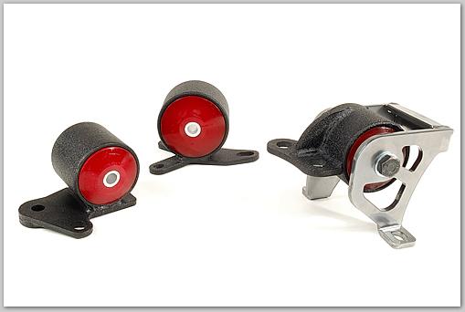 Innovative Mounts [96-00 Civic] B/D Series Steel Motor Mounts with 75A Bushings, 2-Bolt - Black