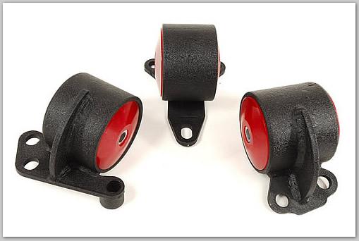 Innovative Mounts [92-95 Civic] B/D-Series Steel Motor Mounts with 60A Bushings, 2-Bolt - Black