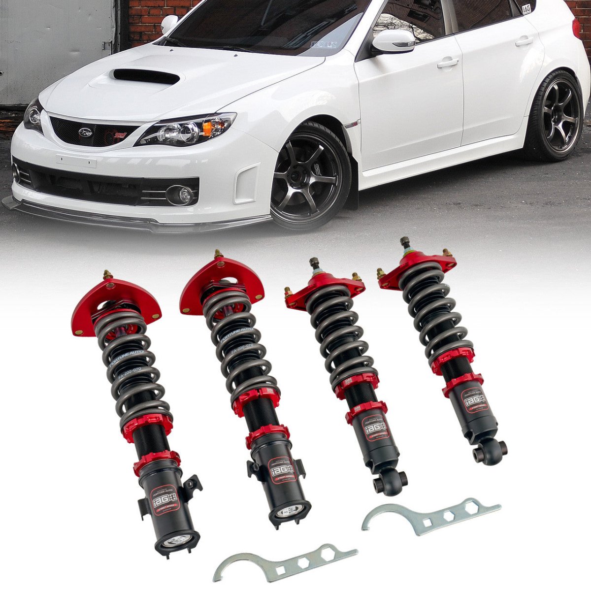 IAG 08 - 14 STI Only Spec Street Series Coilovers by Fortune Auto | IAG - SUS - 1003 - JDMuscleCoiloversIAG-SUS-1003