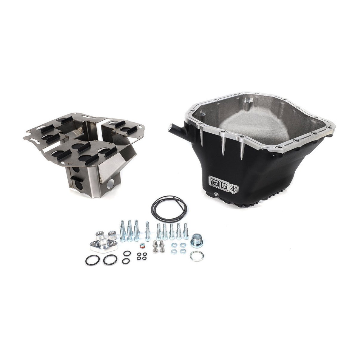 IAG Performance 02 - 14 WRX, 04 - 21 STI, 05 - 09 LGT, 04 - 13 FXT Blemished EJ Competition Series Oil Pan | Black / Condition B09 | BLEM - ENG - 2203BK - B09 - JDMuscleOil PansBLEM-ENG-2203BK-B09