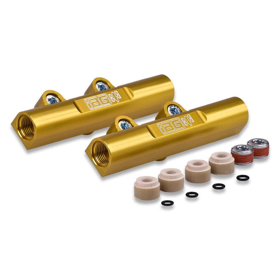 IAG Performance 02-14 WRX / 07-21 STI / 08-12 LGT / 06-13 FXT V3 Top Feed Fuel Rails Gold | IAG-AFD-2102GD