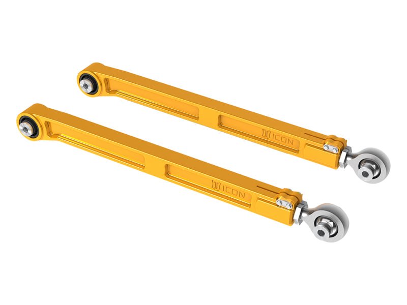 ICON Billet Rear Lower Link Kit for 2022 - 2025 Toyota Tundra, 2023 - 2025 Toyota Sequoia, and 2024 - 2025 Toyota Tacoma - Gold Anodized | ico54002G - JDMuscleSPK752812