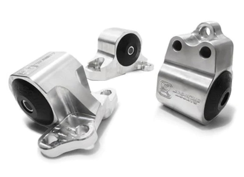 Innovative Mounts [92-95 Civic] B/D Series Aluminum Mounts with Solid Bushings (3-Bolt) - Silver - JDMuscleEngine MountsinmB10150-SOLID
