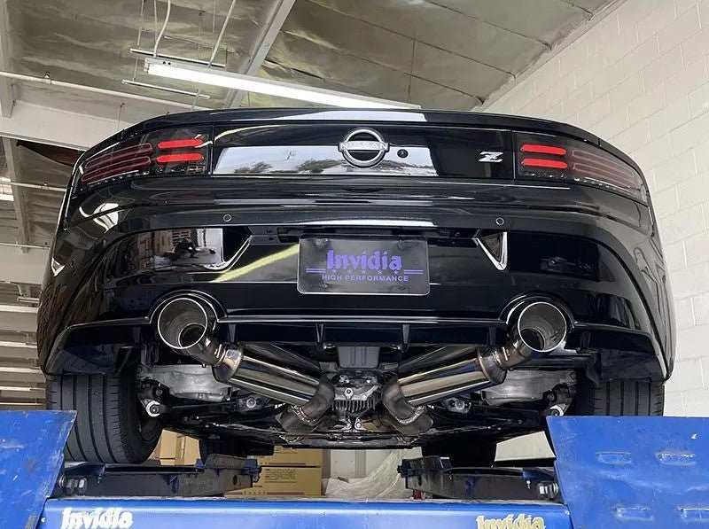 Invidia 2022+ Nissan Z 70mm Gemini Cat Back Exhaust - Single Layer Black Tip | HS22N4Z7GM1SBL - JDMuscleCat Back Exhaust SysteminvHS22N4Z7GM1SBL