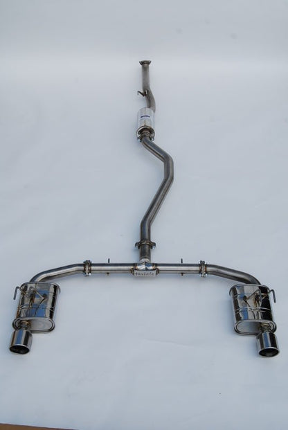 Invidia [22+ Civic Si] Q300 Cat-Back Exhaust - Rolled Stainless Steel Tips - JDMuscleCat Back Exhaust SysteminvHS22HS4QD1RSL