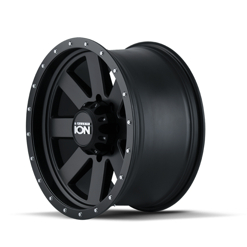 ION Type 134 17x8.5 / 5x114.3 BP / - 6mm Offset / 72.6mm Hub Matte Gunmetal/Black Beadlock Wheel - JDMuscleSPK516326