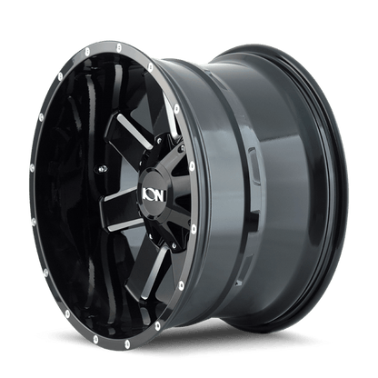 ION Type 141 17x9 / 5x114.3 BP / - 12mm Offset / 87mm Hub Gloss Black Milled Wheel - JDMuscleSPK516475