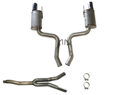 JBA 15 - 20 Ford Mustang EcoBoost 304 Stainless Steel Cat - Back Exhaust - JDMuscleShop the look 2jba30-2648