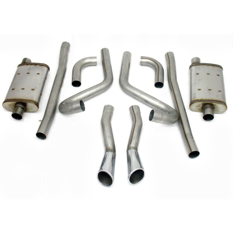 JBA 65 - 66 Ford Mustang 260 - 428 409SS Dual Through Rear Valance Header Back Exhaust - JDMuscleShop the look 2jba40-2653