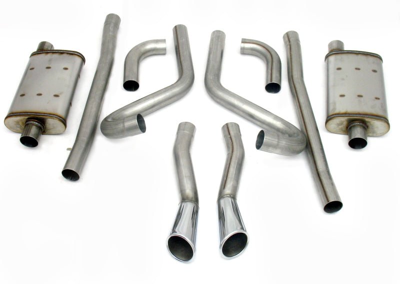 JBA 65 - 66 Ford Mustang 260 - 428 409SS Dual Through Rear Valance Header Back Exhaust - JDMuscleShop the look 2jba40-2653