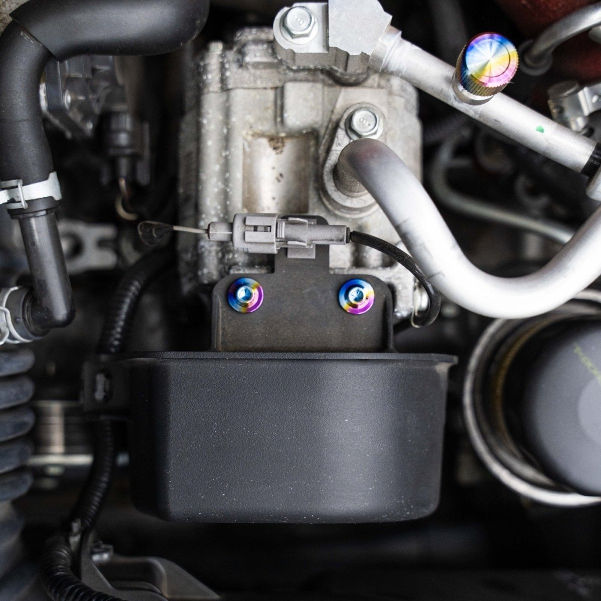 JDC Titanium A/C Compressor Cover Hardware (13 - 21 FRS/BRZ/86) - JDMuscleEngine Dress - UpJDC-TI-FRZ86-AC-CVR-HWBurnt