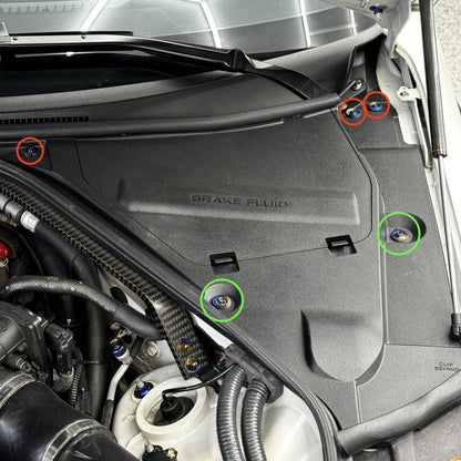 JDC Titanium Battery & Brake Reservoir Panel Plastic Rivet Replacement Kit (R35 GT - R) - JDMuscleEngine Dress - UpJDC-TI-GTR-BCRKNo ThanksBurnt