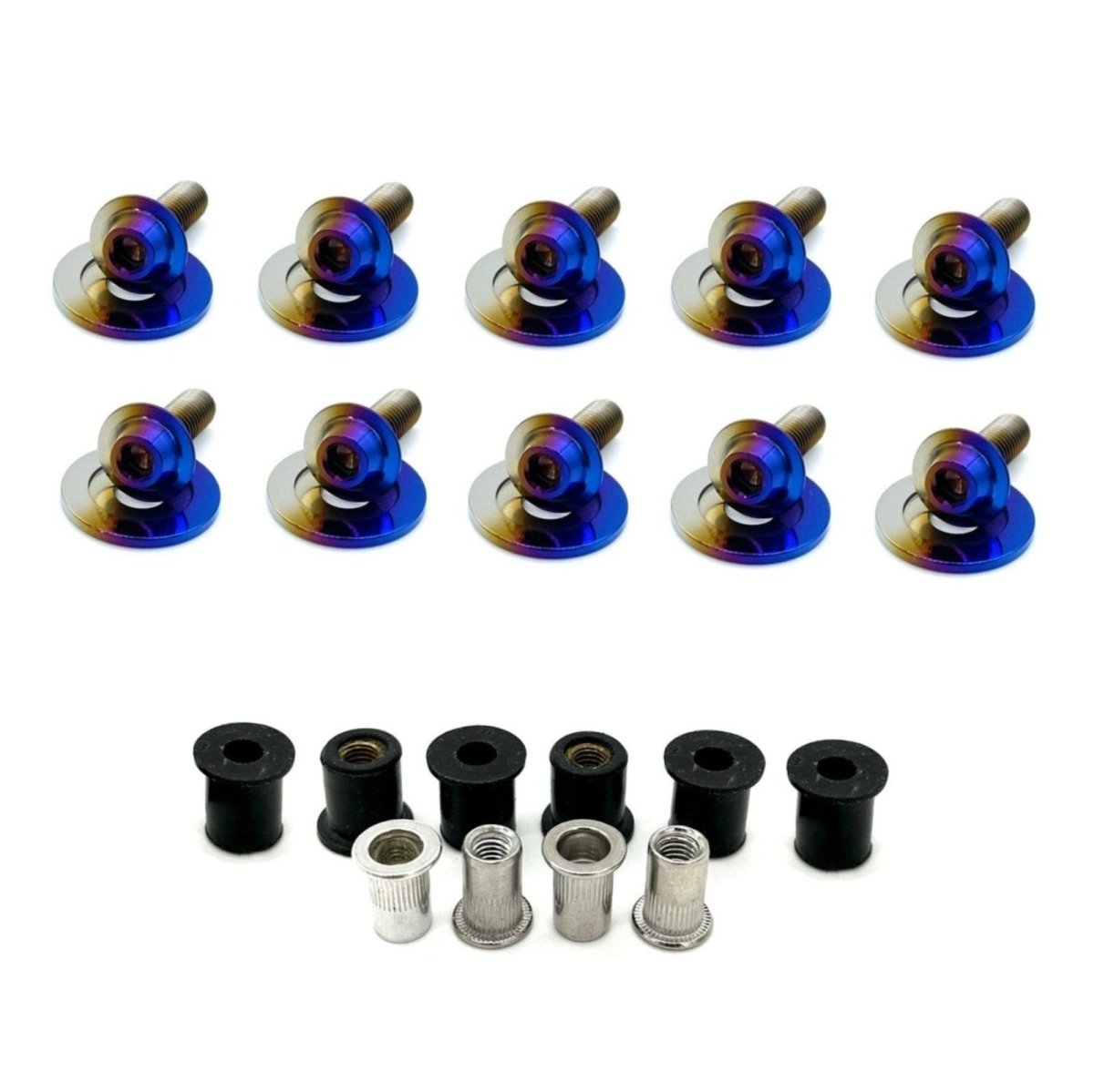 JDC Titanium Battery & Brake Reservoir Panel Plastic Rivet Replacement Kit (R35 GT - R) - JDMuscleEngine Dress - UpJDC-TI-GTR-BCRKNo ThanksBurnt