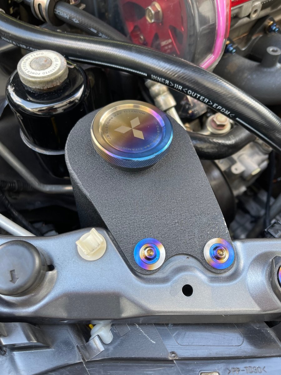 JDC Titanium Cap for JM Fab Tanks (Evo 7/8/9) - JDMuscleOil CapsJDC-TI-JF-CAPBurntNo Thanks