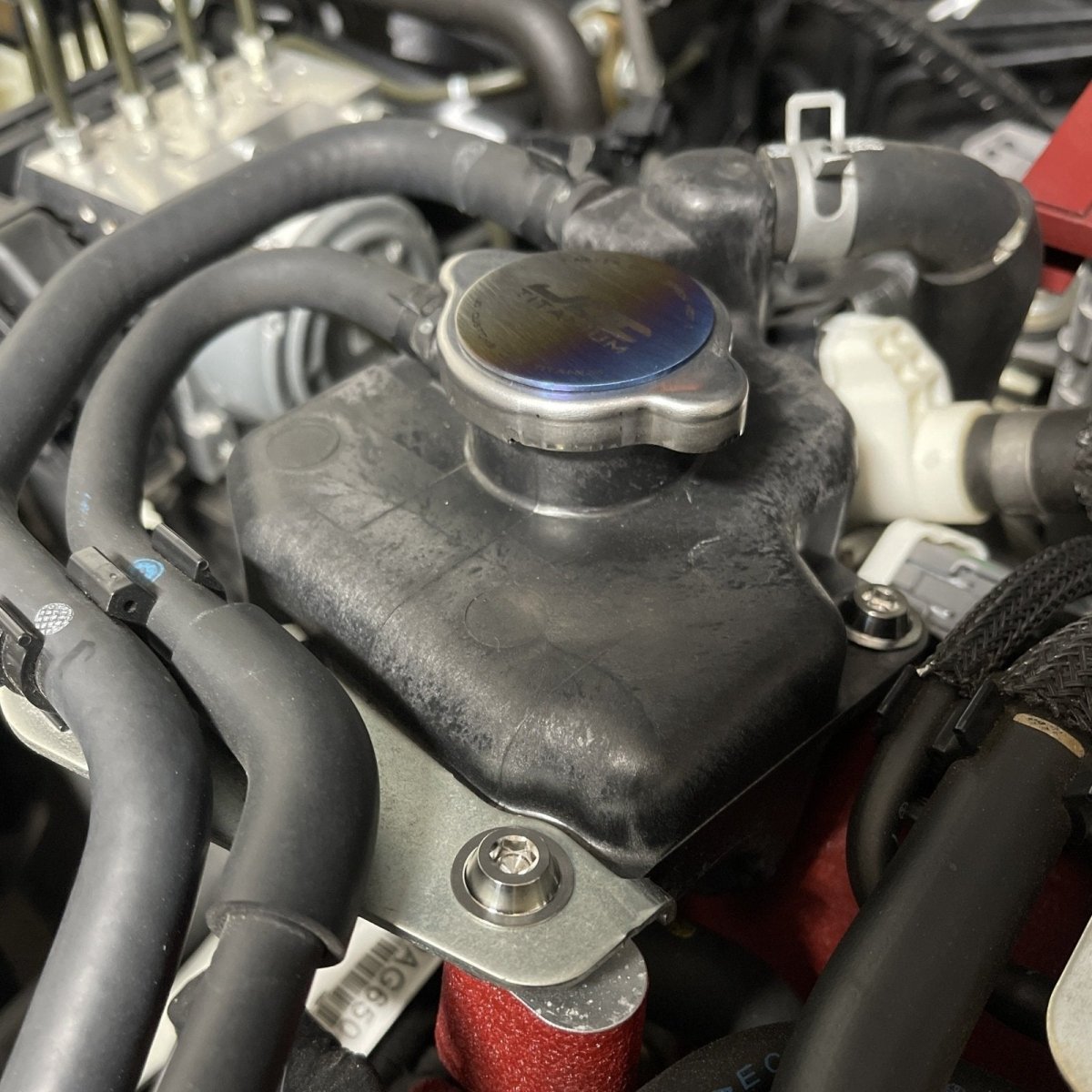 JDC Titanium Coolant Expansion Tank Hardware Kit (15 - 21 WRX/STi) - JDMuscleEngine Dress - UpJDC-TI-SUB-CETBurnt