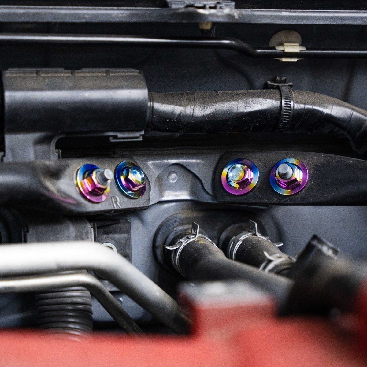 JDC Titanium Engine Bay Dress - Up Hardware Kit (13 - 21 FRS/BRZ/86) - JDMuscleEngine Dress - UpJDC-TI-FRZ86-FEBK-S1-FFA-TIStage 1Flush - Fit Allen HeadBurnt