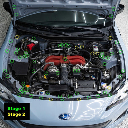 JDC Titanium Engine Bay Dress - Up Hardware Kit (13 - 21 FRS/BRZ/86) - JDMuscleEngine Dress - UpJDC-TI-FRZ86-FEBK-S1-FFA-TIStage 1Flush - Fit Allen HeadBurnt