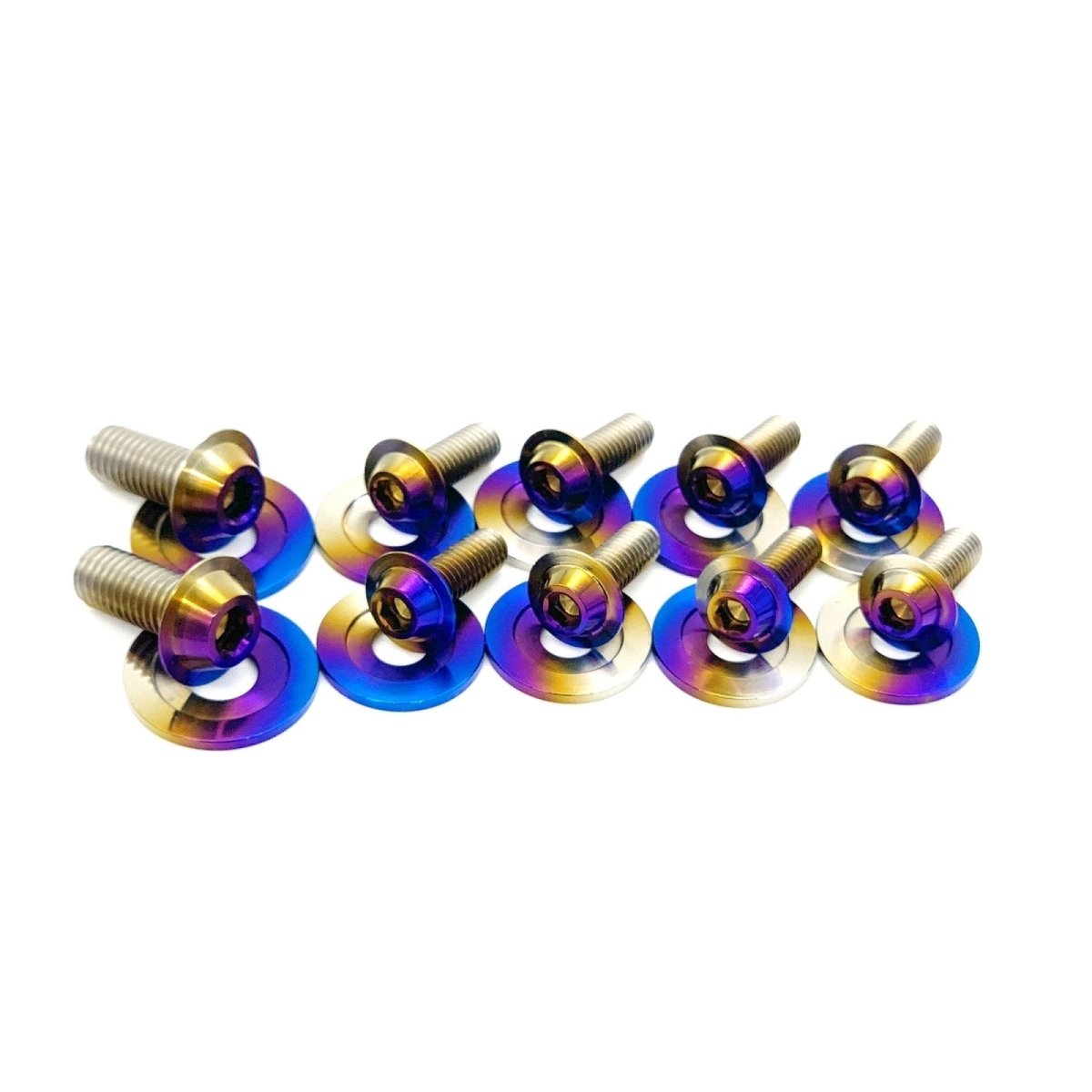 JDC Titanium Engine Bay Dress - Up Hardware Kit (15 - 21 Subaru STi) - JDMuscleEngine Dress - UpJDC-TI-SUB-FULLEBk-FFA-TIFlush Fit Allen HeadBurnt