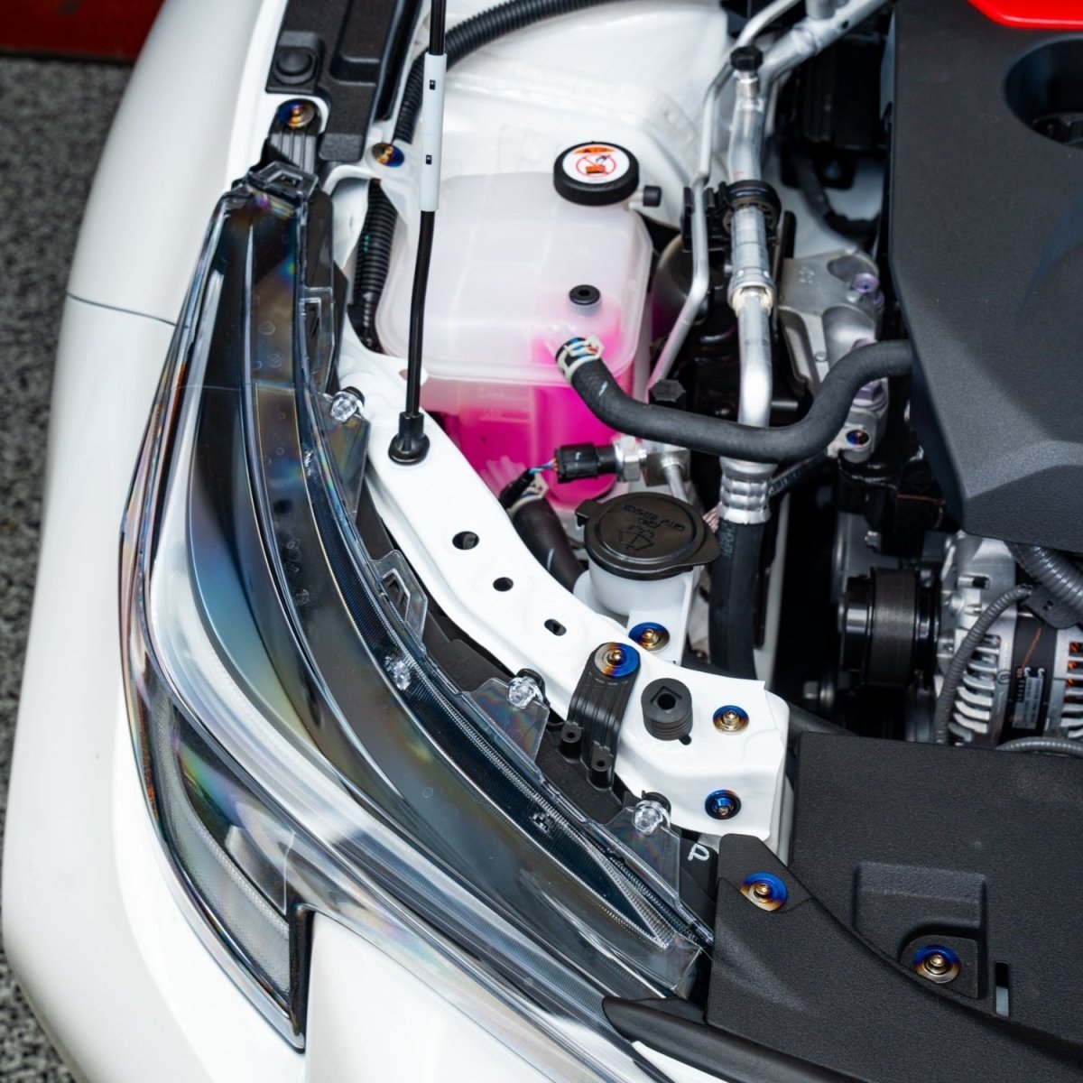 JDC Titanium Engine Bay Dress - Up Hardware Kit (23+ GR Corolla) - JDMuscleEngine Dress - UpJDC-TI-GRC-FEBHK-S1-FFA-TIStage 1Flush - Fit Allen Head BoltsBurnt