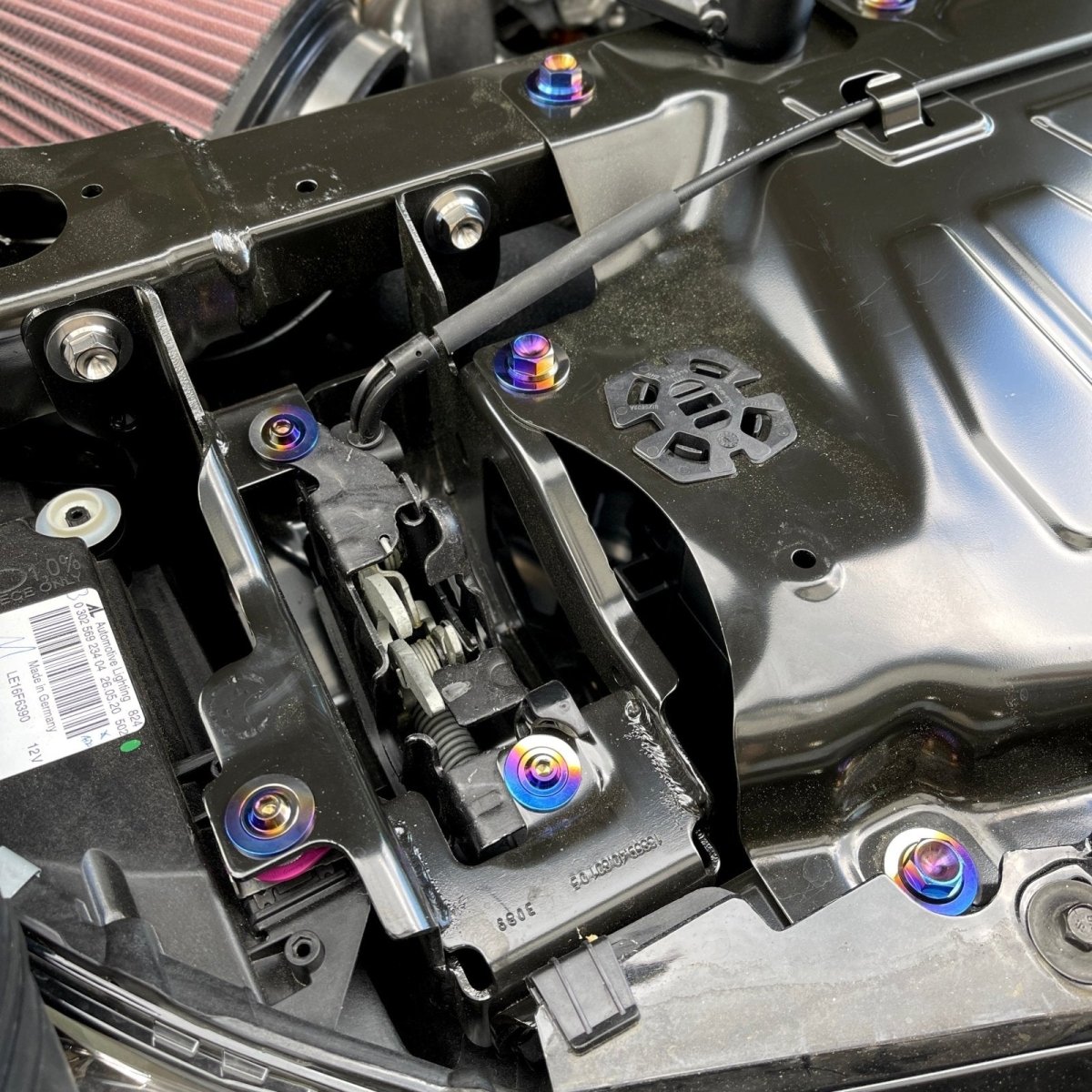 JDC Titanium Engine Bay Dress - Up Hardware Kit (A90/A91 Supra) - JDMuscleEngine Dress - UpJDC-TI-A90-FEBHKBurnt