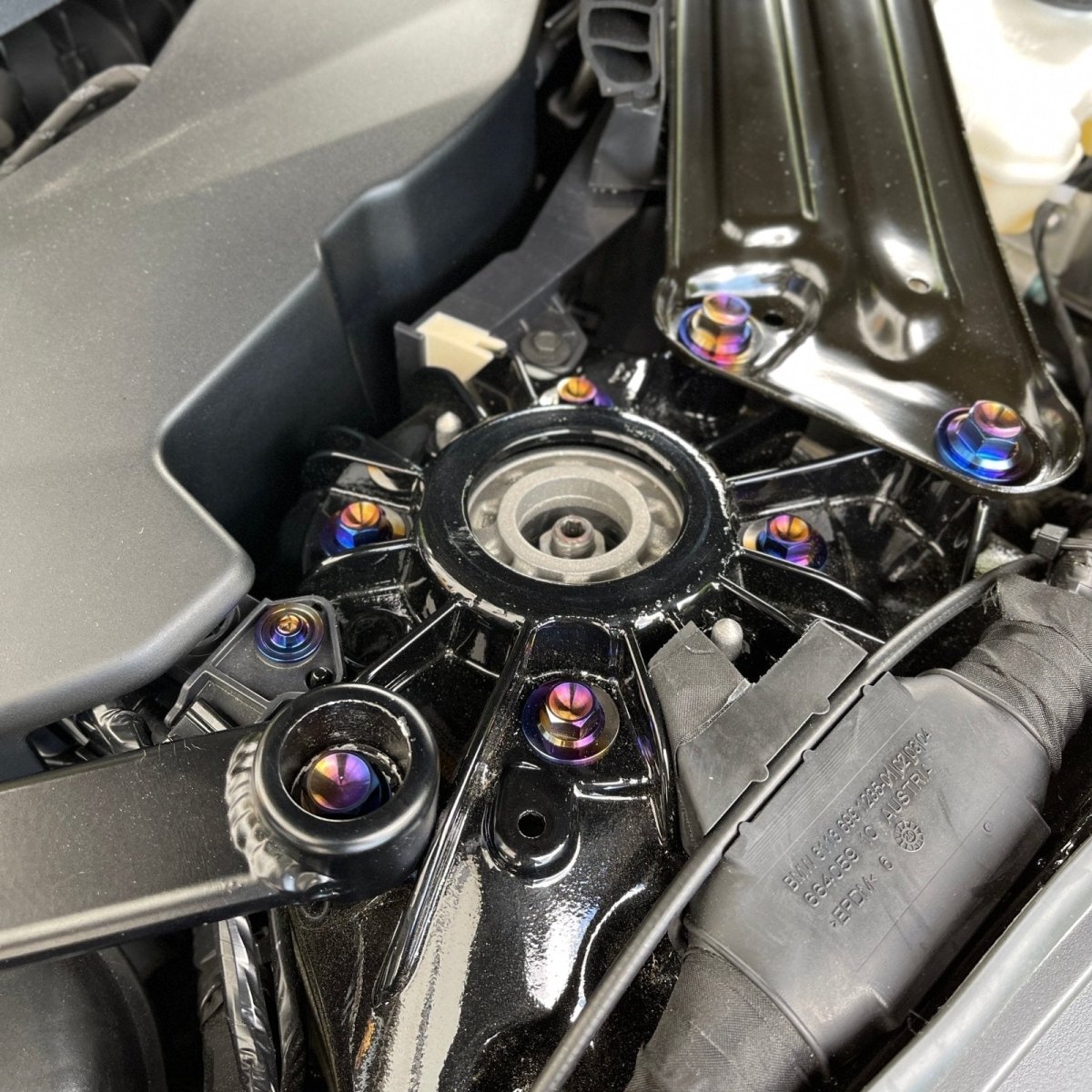 JDC Titanium Engine Bay Dress - Up Hardware Kit (A90/A91 Supra) - JDMuscleEngine Dress - UpJDC-TI-A90-FEBHKBurnt