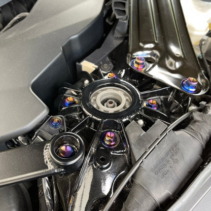 JDC Titanium Engine Bay Dress - Up Hardware Kit (A90/A91 Supra) - JDMuscleEngine Dress - UpJDC-TI-A90-FEBHKBurnt