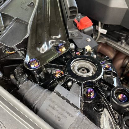JDC Titanium Engine Bay Dress - Up Hardware Kit (A90/A91 Supra) - JDMuscleEngine Dress - UpJDC-TI-A90-FEBHKBurnt