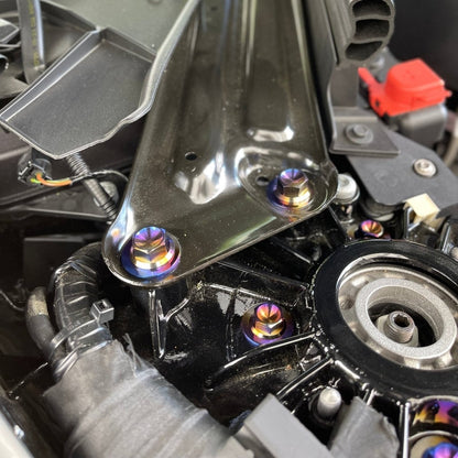 JDC Titanium Engine Bay Dress - Up Hardware Kit (A90/A91 Supra) - JDMuscleEngine Dress - UpJDC-TI-A90-FEBHKBurnt