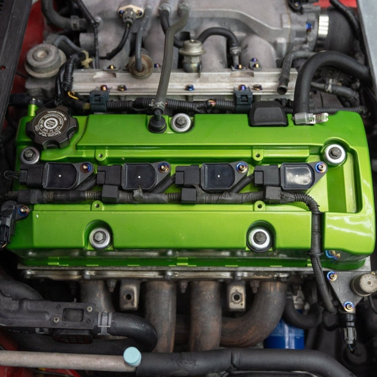 JDC Titanium Engine Bay Dress - Up Hardware Kit (Honda S2000) - JDMuscleEngine Dress - UpJDC-TI-S2000-FEBKBurnt