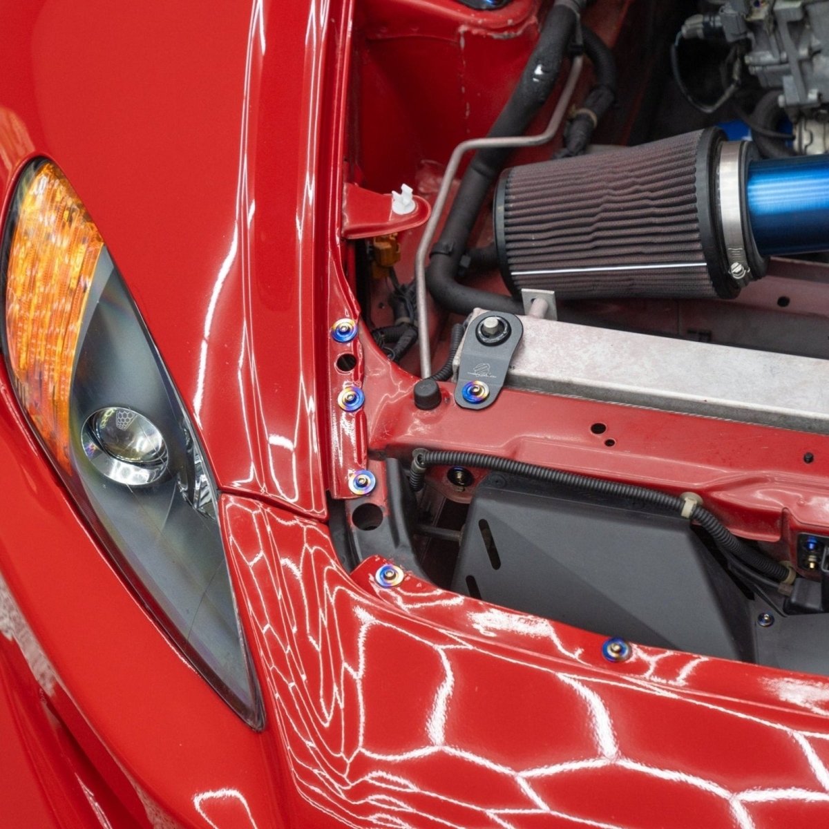 JDC Titanium Engine Bay Dress - Up Hardware Kit (Honda S2000) - JDMuscleEngine Dress - UpJDC-TI-S2000-FEBKBurnt