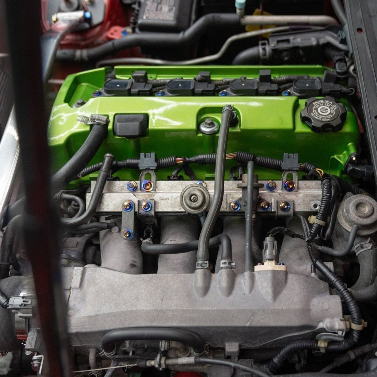 JDC Titanium Engine Bay Dress - Up Hardware Kit (Honda S2000) - JDMuscleEngine Dress - UpJDC-TI-S2000-FEBKBurnt