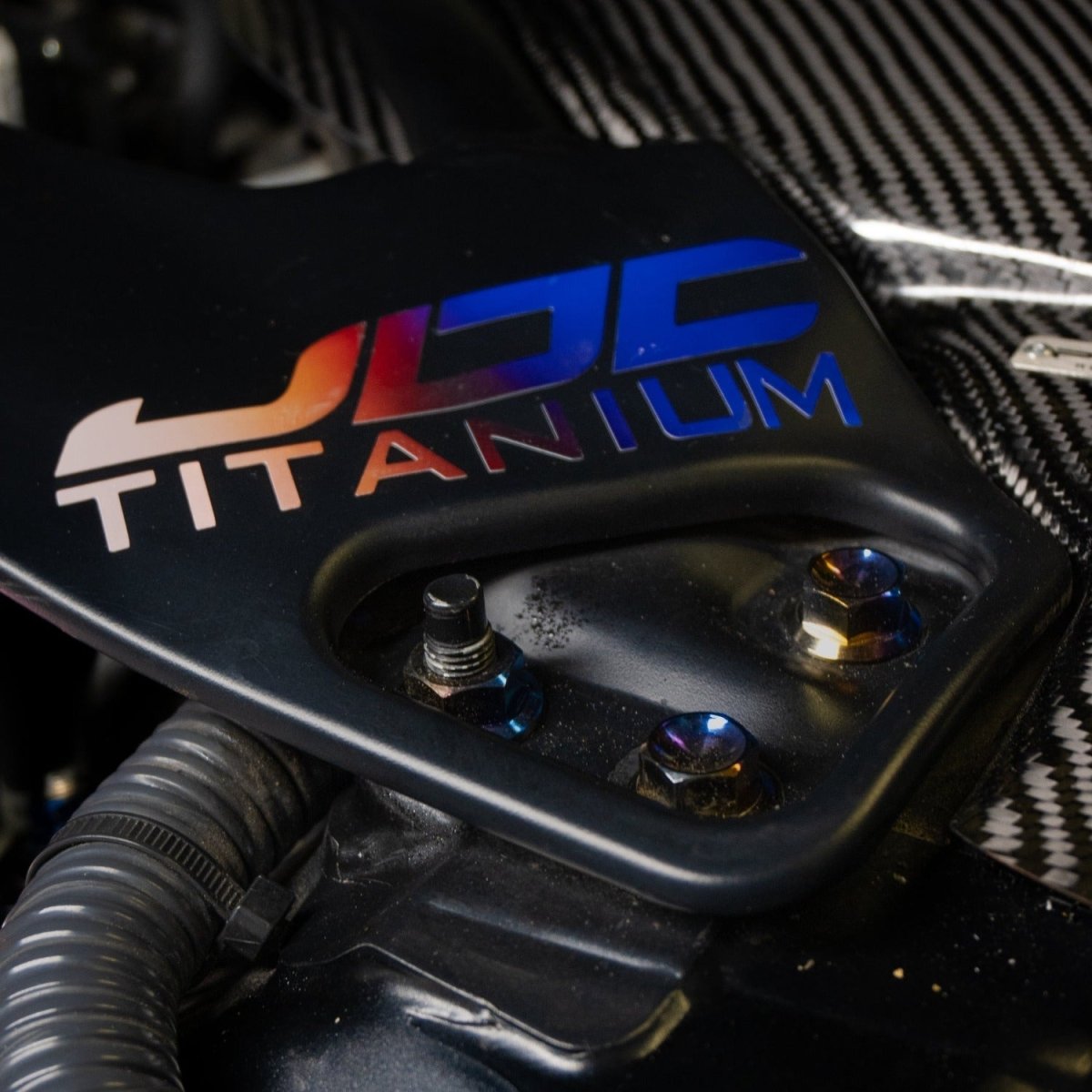 JDC Titanium Engine Bay Dress - Up Hardware Kit (Nissan 370Z) - JDMuscleEngine Dress - UpJDC-TI-370Z-FEBHK-BKStage 1Burnt