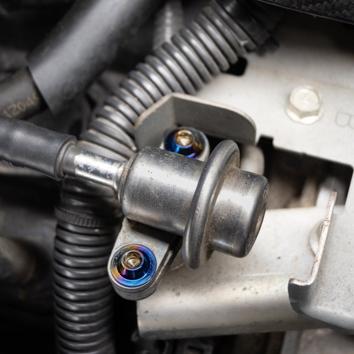 JDC Titanium Engine Bay Dress - Up Hardware Kit (Nissan 370Z) - JDMuscleEngine Dress - UpJDC-TI-370Z-FEBHK-BKStage 1Burnt