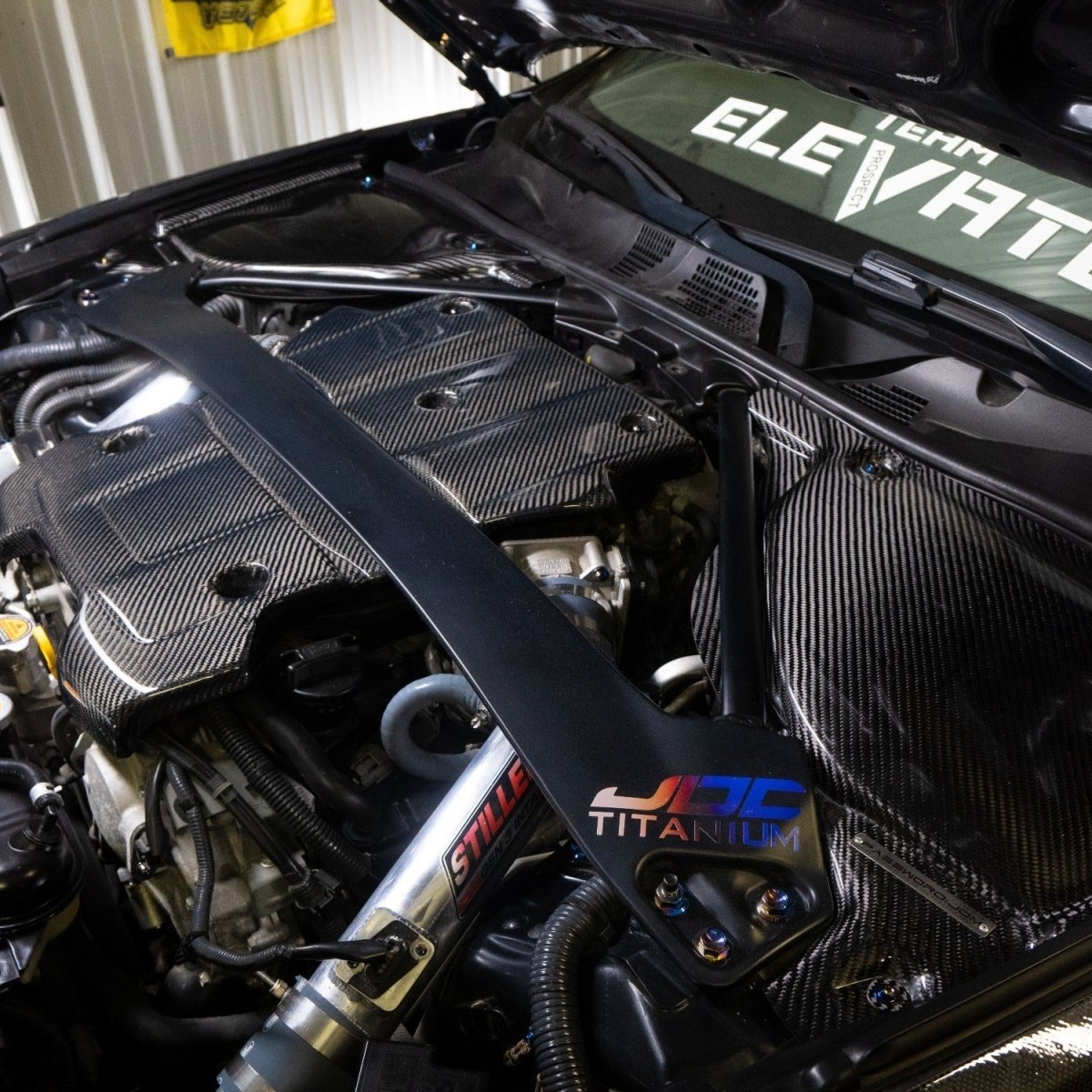 JDC Titanium Engine Bay Dress - Up Hardware Kit (Nissan 370Z) - JDMuscleEngine Dress - UpJDC-TI-370Z-FEBHK-BKStage 1Burnt