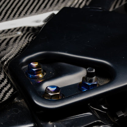 JDC Titanium Engine Bay Dress - Up Hardware Kit (Nissan 370Z) - JDMuscleEngine Dress - UpJDC-TI-370Z-FEBHK-BKStage 1Burnt