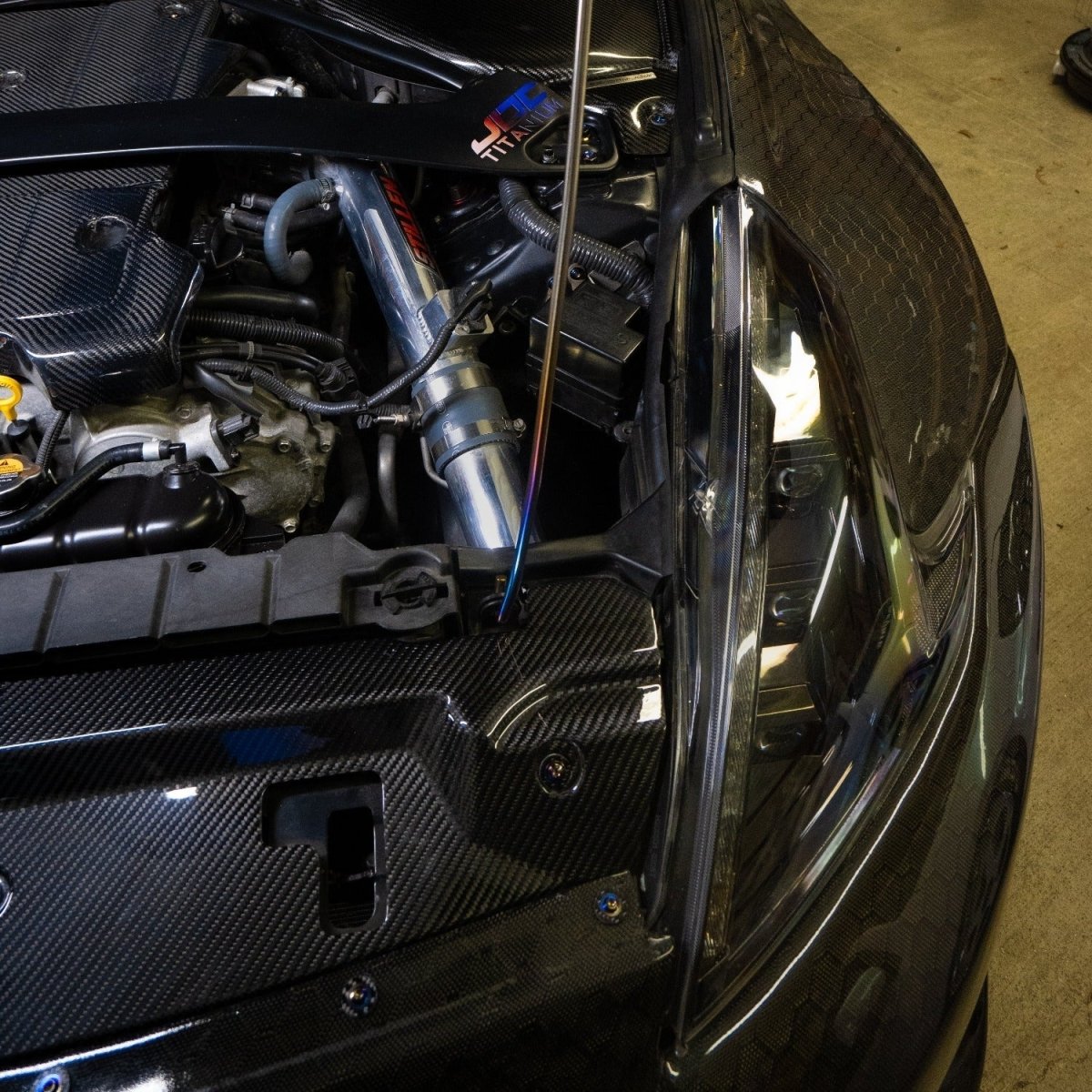 JDC Titanium Engine Bay Dress - Up Hardware Kit (Nissan 370Z) - JDMuscleEngine Dress - UpJDC-TI-370Z-FEBHK-BKStage 1Burnt