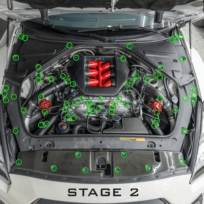 JDC Titanium Engine Bay Dress - Up Hardware Kit (R35 GT - R) - JDMuscleEngine Dress - UpJDC-TI-GTR-FEBHK-STG1Stage 1BurntFlush - Fit Allen