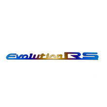 JDC Titanium "Evolution RS" Trunk Badge (Evo 8/9) - JDMuscleBadgesJDC-TI-RSBurnt