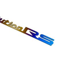 JDC Titanium "Evolution RS" Trunk Badge (Evo 8/9) - JDMuscleBadgesJDC-TI-RSBurnt