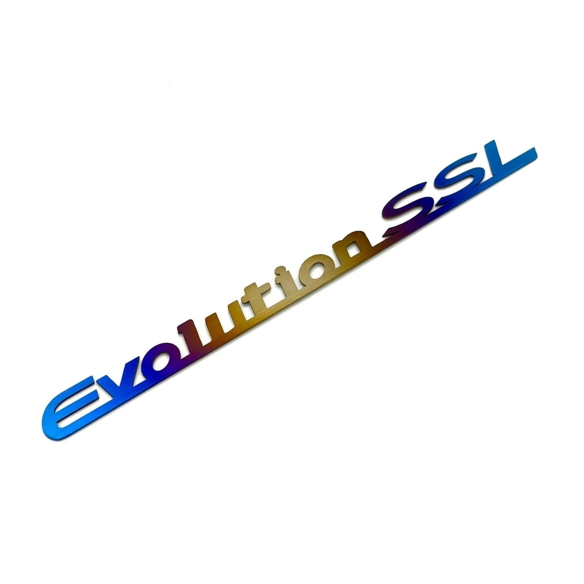 JDC Titanium "Evolution SSL" Trunk Badge (Evo 8/9) - JDMuscleBadgesJDC-TI-SSLBurnt