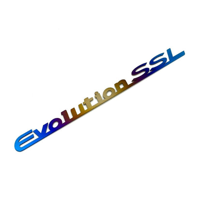 JDC Titanium "Evolution SSL" Trunk Badge (Evo 8/9) - JDMuscleBadgesJDC-TI-SSLBurnt