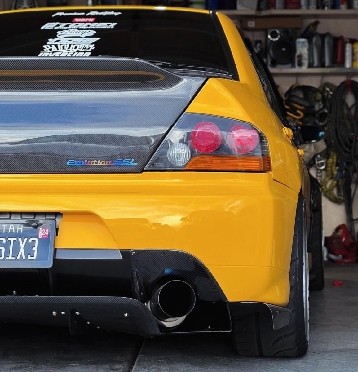 JDC Titanium "Evolution SSL" Trunk Badge (Evo 8/9) - JDMuscleBadgesJDC-TI-SSLBurnt