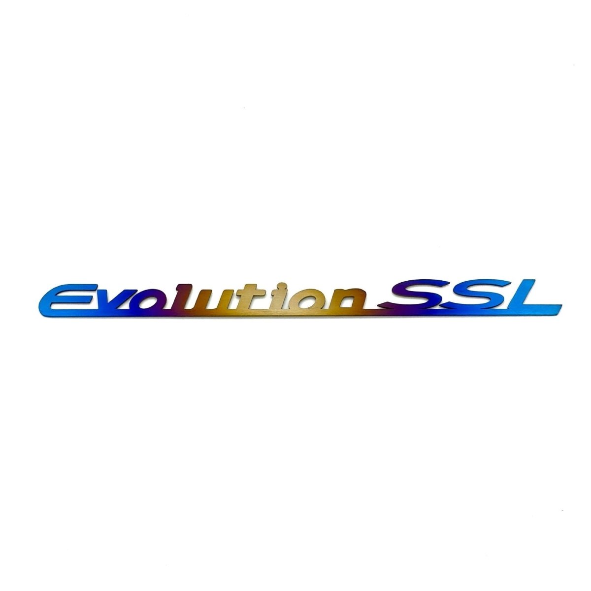 JDC Titanium "Evolution SSL" Trunk Badge (Evo 8/9) - JDMuscleBadgesJDC-TI-SSLBurnt