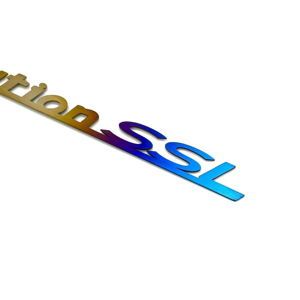 JDC Titanium "Evolution SSL" Trunk Badge (Evo 8/9) - JDMuscleBadgesJDC-TI-SSLBurnt