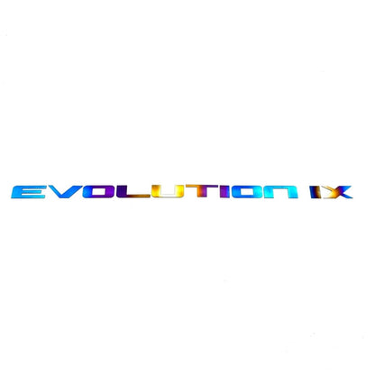JDC Titanium "Evolution" Trunk Badge (Evo 6/7/8/9/X) - JDMuscleBadgesJDC-TI-EVO-TBEvolution Logo OnlyBurnt