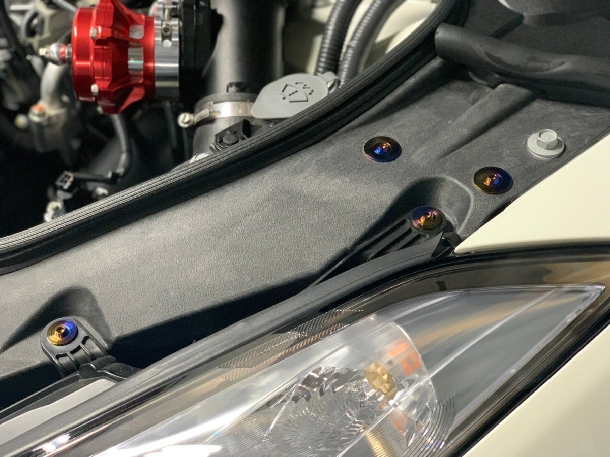JDC Titanium Fender Hardware Replacement Kit (R35 GT - R) - JDMuscleEngine Dress - UpJDC-TI-R35GTR-FHK-FFAFlush - Fit Allen HeadBurnt